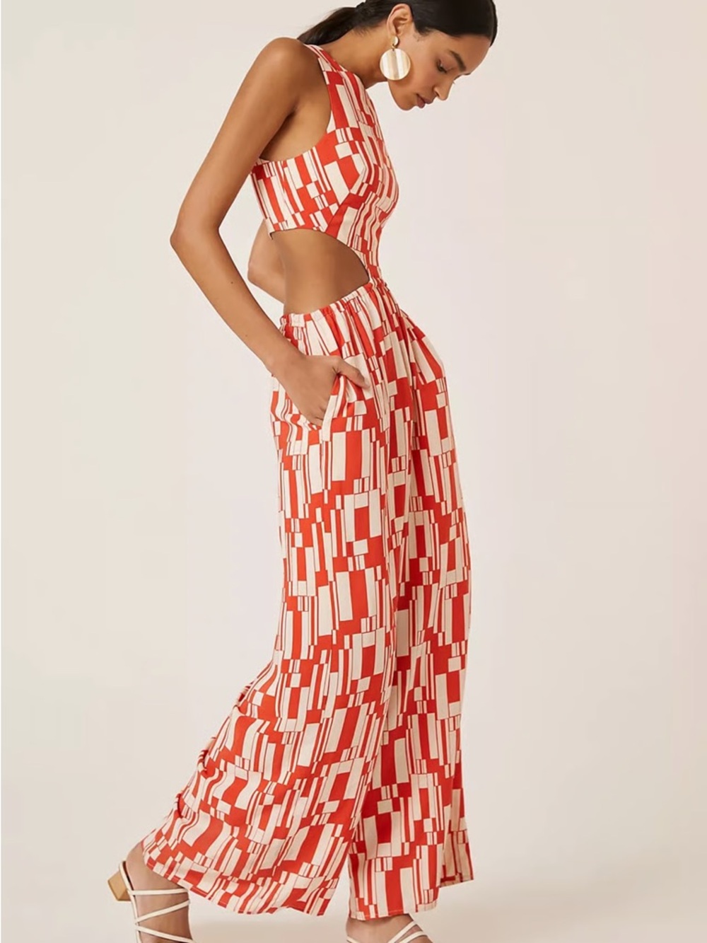 Anthropologie Corey Lynn Calter Geometric Jumpsuit